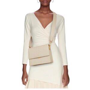 JW PEI Mini Flap Crossbody - Ivory Lizard